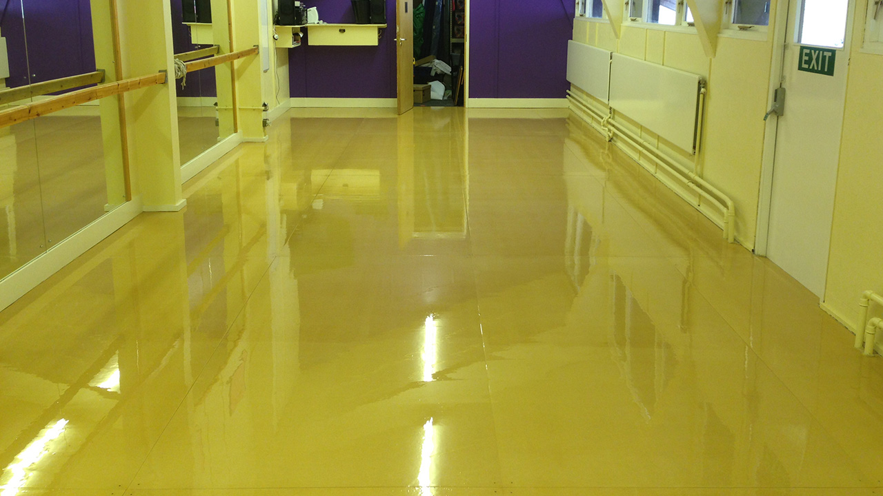 Dance Studio Wood Floor Restoration at Princess Helena College Wood Floor Restoration, Renue UK